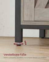 Sideboard Landhausstil Verstellbare Ablagen Wohnzimmer Greige