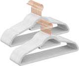 Kleiderbügel Samt 30er Set Weiss