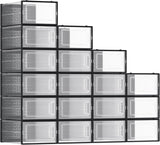 Schuhboxen Schuh-Organizer Kunststoff 18er Set