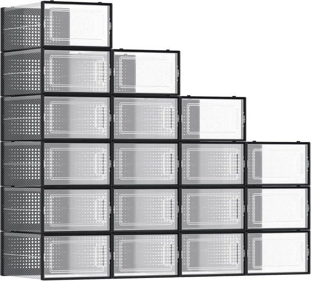 Schuhboxen Schuh-Organizer Kunststoff 18er Set