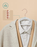 Kleiderbügel Samt 50er Set Roségold-Weiss