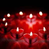 Rechaudkerze Herz Rauchfrei 50 Stück