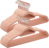 Kleiderbügel Samt 50er Set Roségold