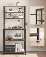 Küchenregal mit 6 Ablagen vintagebraun 80cm breit