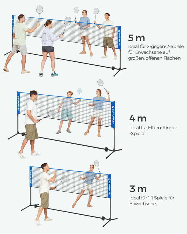 Badminton Netz Set 4 Meter Portabel