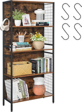 Bücherregal mit 4 Ebenen vintagebraun