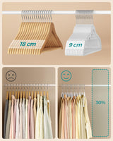 Kleiderbügel Samt 50er Set Weiss