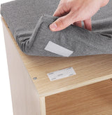 Schuhbank Sitzbank Stauraum 10 Fächer Eichenfarben Grau