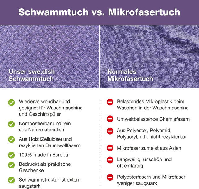 swe.dish Schwammtücher Home violett