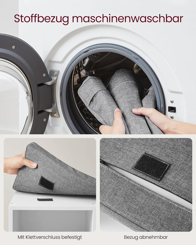 Schuhbank Stauraum Sitzfläche Verstellbar Weiss Grau