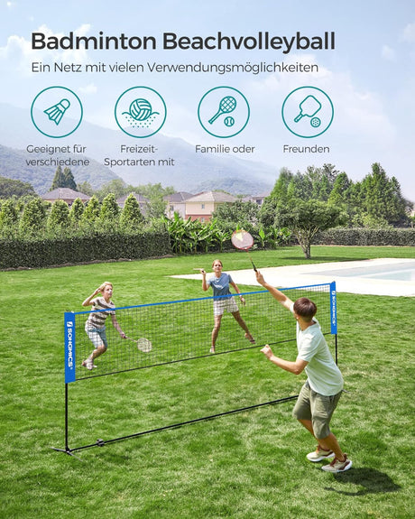 Badminton Netz Set 4 Meter Portabel