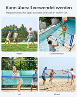 Badminton Netz Set 4 Meter Portabel