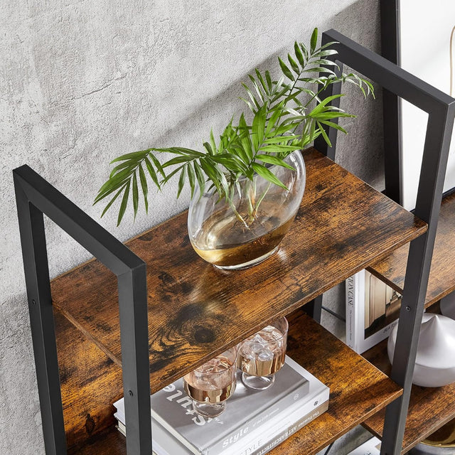 Bücherregal Standregal Metallrahmen Industrie-Design Vintagebraun von Songmics