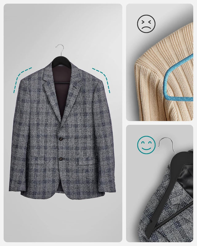 Kleiderbügel Holz 10er Set Rutschfest