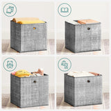 Aufbewahrungsbox Set Faltboxen Würfelregal Grau