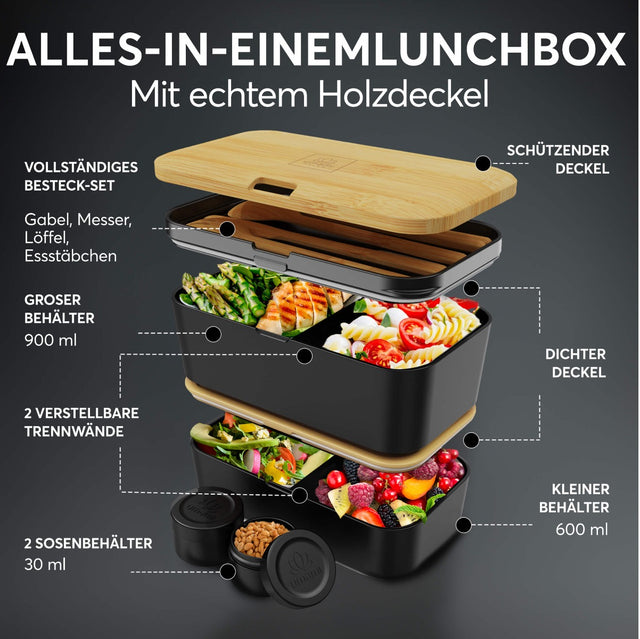 Nestable L Bamboo Black Premium