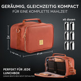 Insulated Lunch Bag Elegant Brown Premium