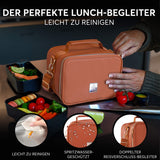 Insulated Lunch Bag Elegant Brown Premium
