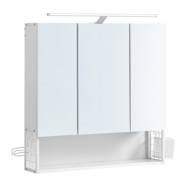 Badezimmerschrank Spiegelschrank LED Beleuchtung Wolkenweiss