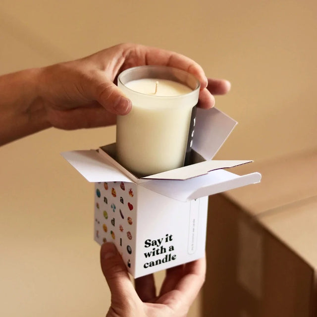 Duftkerze Rainbow Flowery Light me when you want to make love