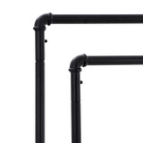 Kleiderständer Industrie-Design mit Ablage Schwarz Doppelstange