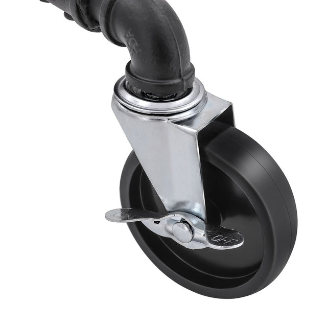 Kleiderständer Industrie-Design mit Ablage Schwarz Doppelstange