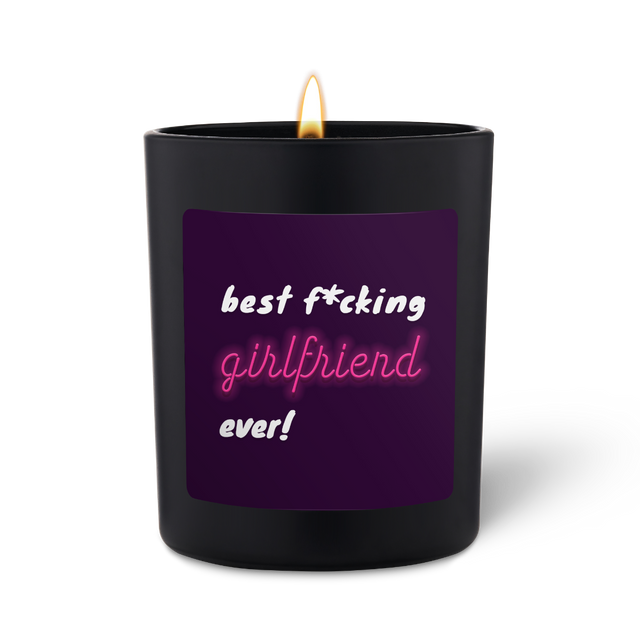 Duftkerze Schwarz Woody Best fcking girlfriend ever