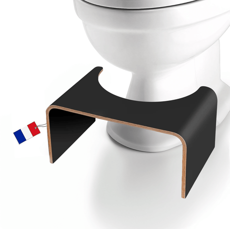 Toilettenhocker Holz Schwarz