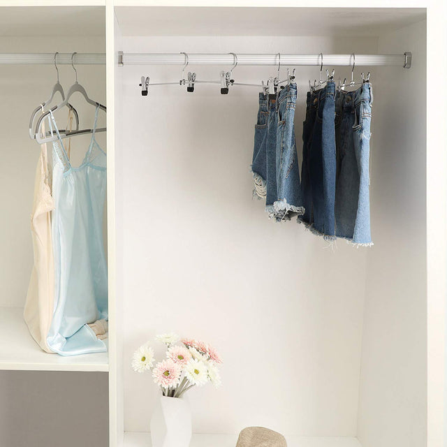 Hosenbügel aus Metall 20er Set Kleiderbügel mit Klammern