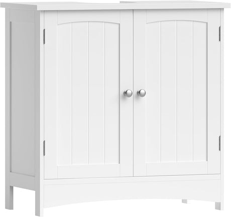 Waschbeckenunterschrank Badschrank mit Türen Weiss von Songmics