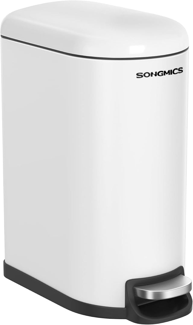 Abfalleimer Badezimmer 10L Stahl Wolkenweiss