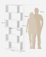 Bücherregal freistehend modern weiss