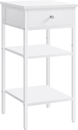 Nachttisch Hoch Modern mit Schublade Weiss