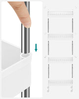 Rollwagen Küchenregal mit Haken Weiss