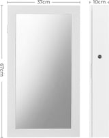 Schmuckschrank Spiegelschrank Hängeschrank abschliessbar Weiss-Schwarz