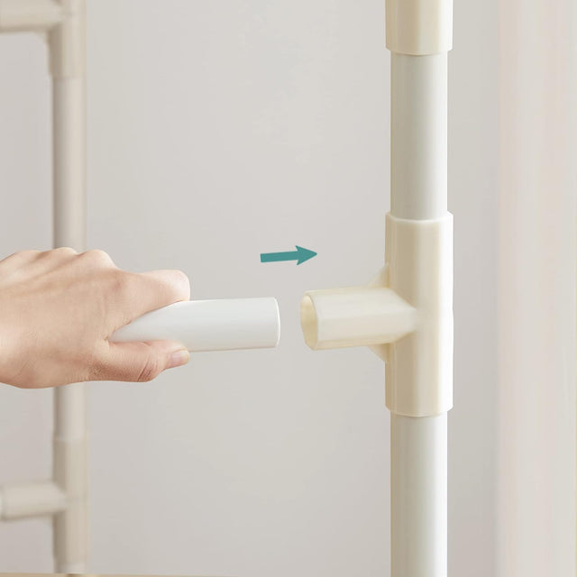 Kleiderständer Metall mit Ablage Weiss