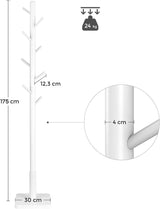 Garderobenständer Massivholz Baumform Wolkenweiss