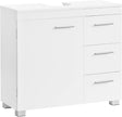 Waschbeckenunterschrank mit Schubladen wolkenweiss von Songmics