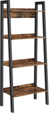 Bücherregal mit 4 Ebenen Industriestil Braun