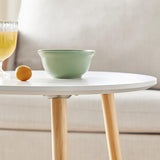 Beistelltisch-Set skandinavisch Kiefernholz Weiss