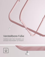 Beistelltisch rund mit Stauraum pastellrosa