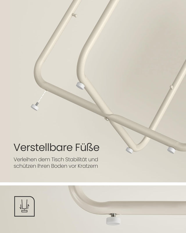 Beistelltisch rund mit Stauraum naturbeige