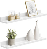 Wandregal Set für Wohnzimmer weiss von Songmics