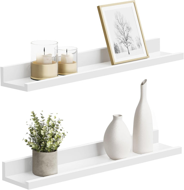 Wandregal Set für Wohnzimmer weiss von Songmics