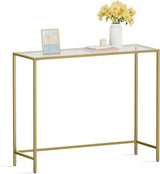 Konsolentisch Hartglas Modern Verstellbar Wohnzimmer Gold