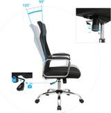 Bürostuhl Ergonomisch Höhenverstellbar Atmungsaktiv Schwarz