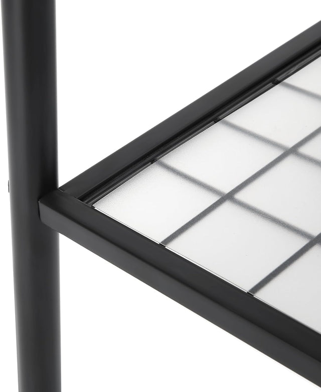 Kleiderständer mit Regal Stahl Mattschwarz