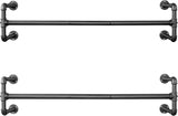 Kleiderständer Wandmontage Industrie-Design Set Schwarz