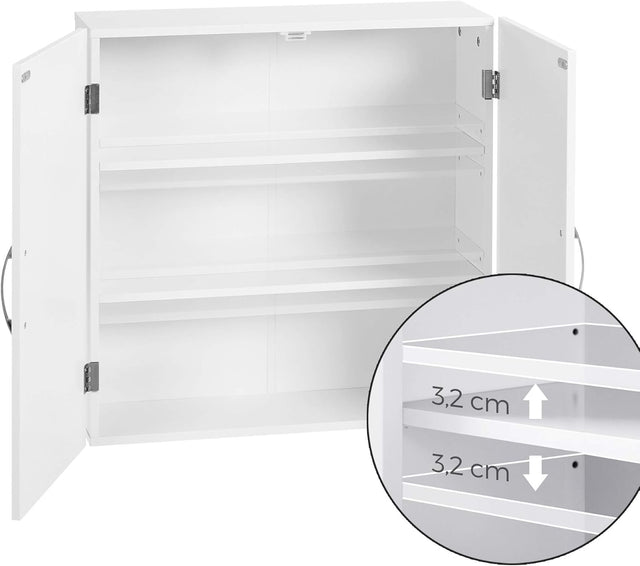 Badezimmerschrank wandmontiert verstellbar wolkenweiss