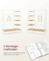 Kleiderständer mit Schuhablage Eichenfarben-Mattweiss